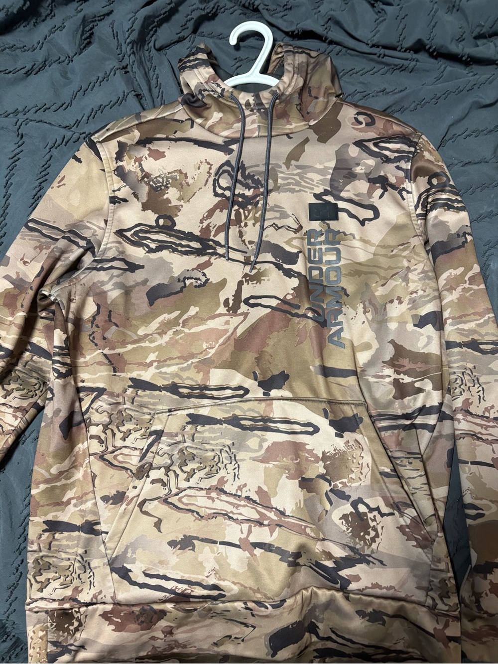 Under Armour Men’s Camo Hooded Pullover Jacket - Brown, Tan, Black